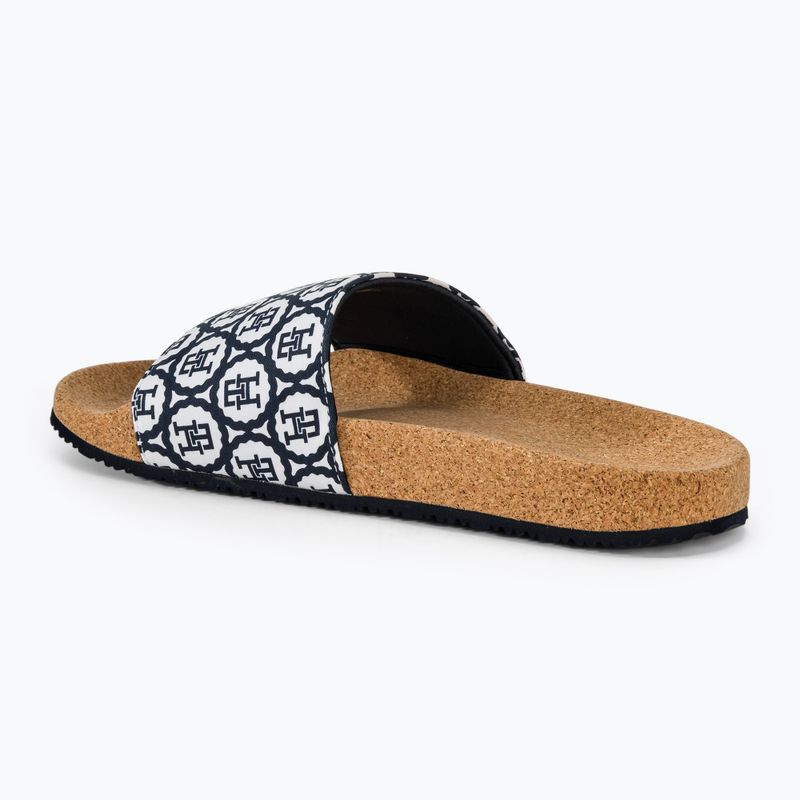 Dámske šľapky Tommy Hilfiger Emblem Cork Slide space blue 3