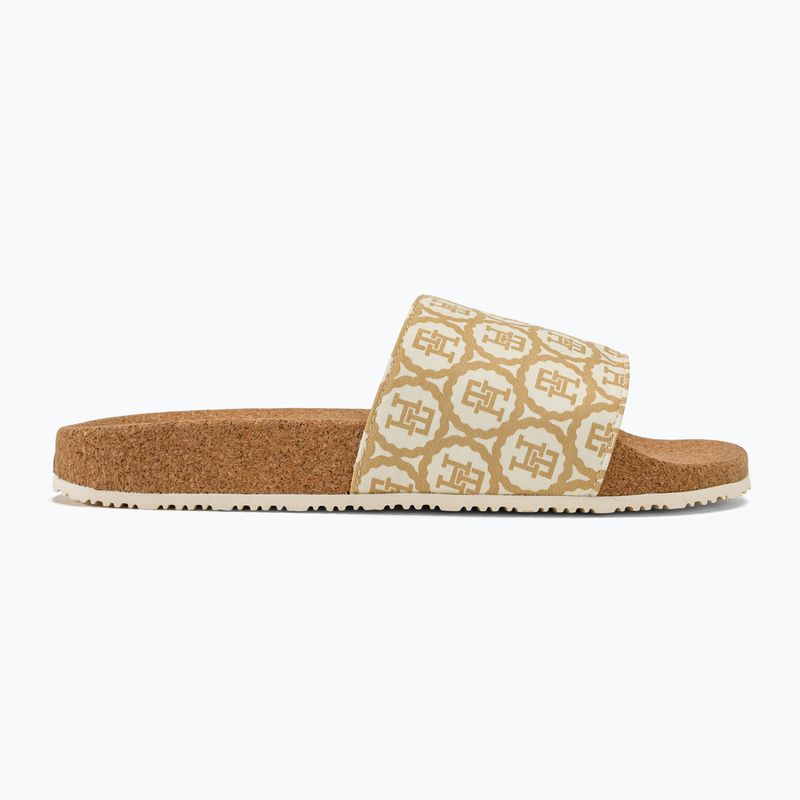 Dámske šľapky Tommy Hilfiger Emblem Cork Slide calico 2