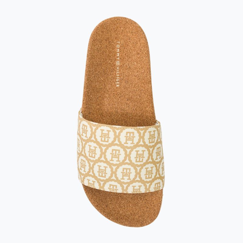 Dámske šľapky Tommy Hilfiger Emblem Cork Slide calico 5