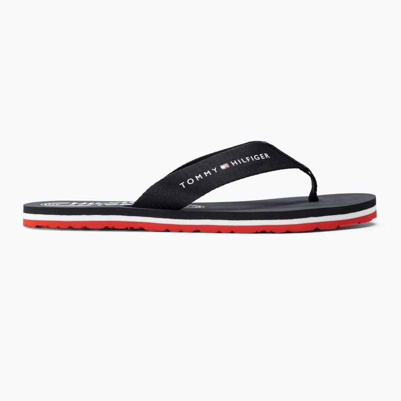 Žabky dámske Tommy Hilfiger Global Stripes Flat Beach Sandal red white blue 2