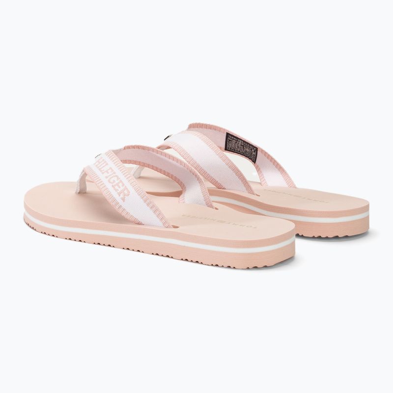 Dámske šľapky Tommy Hilfiger Webbing Pool Slide 0LA ecru/whimsical pink 3
