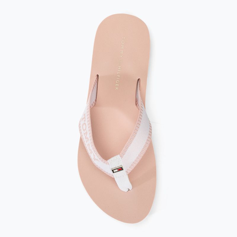 Dámske šľapky Tommy Hilfiger Webbing Pool Slide 0LA ecru/whimsical pink 6