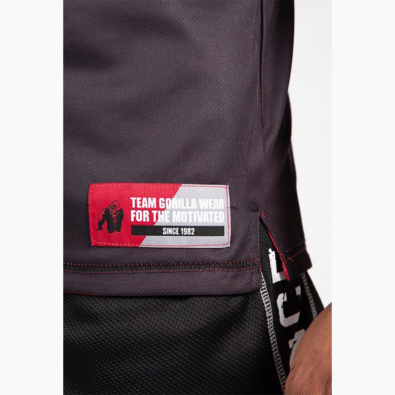 Gorilla Wear Keene červeno-čierne pánske tréningové tielko 10
