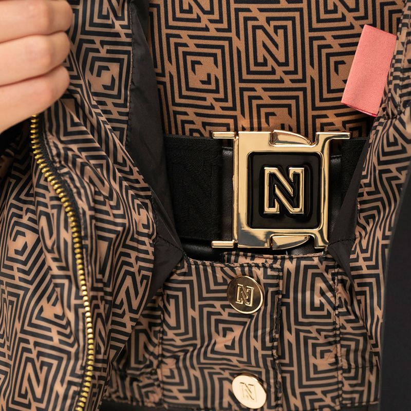 Dámska lyžiarska bunda Nikkie Newport Logo camel 5