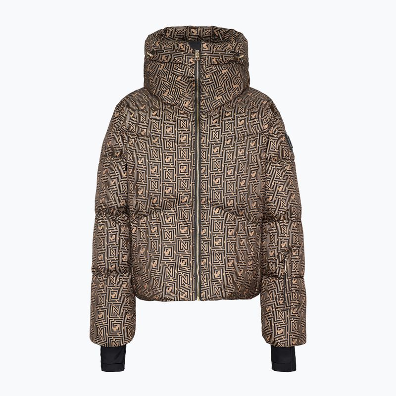 Dámska lyžiarska bunda Nikkie Newport Logo camel 6