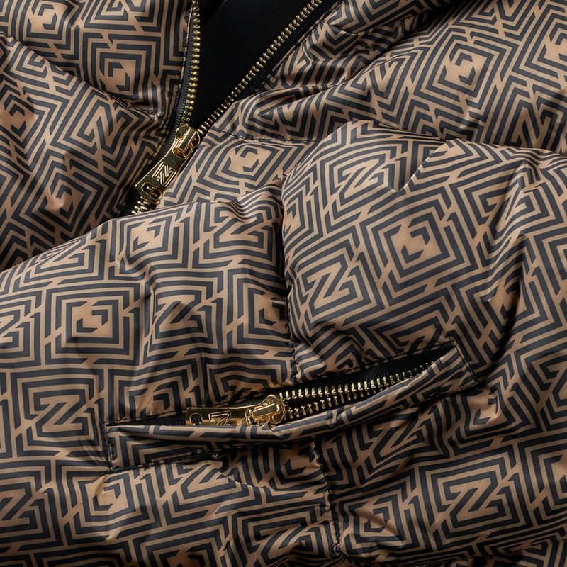 Dámska lyžiarska bunda Nikkie Newport Logo camel 7