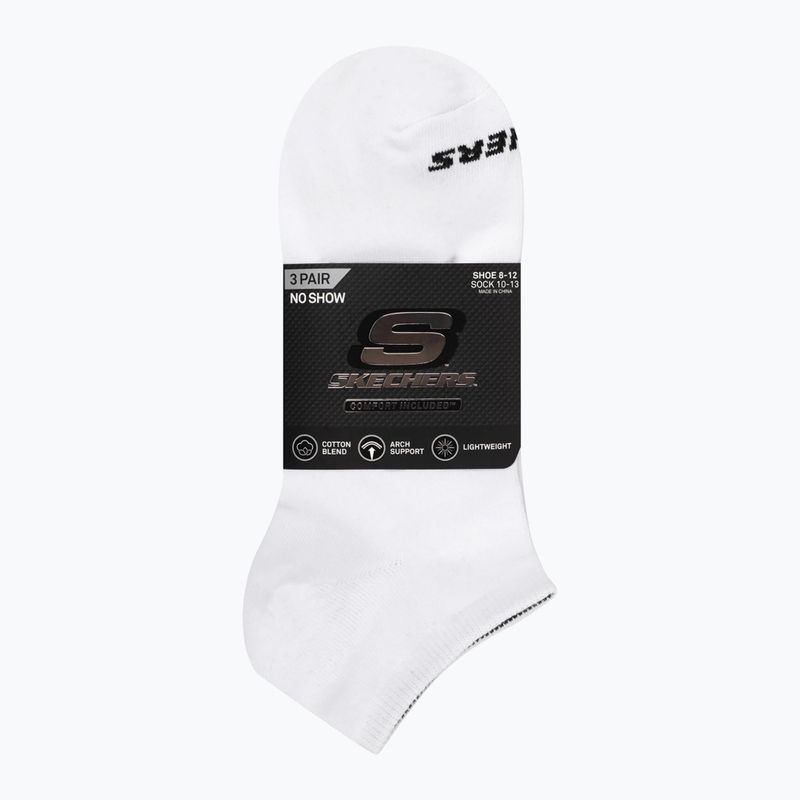 Ponožky SKECHERS Non Terry No Show 3 pack white/black 2