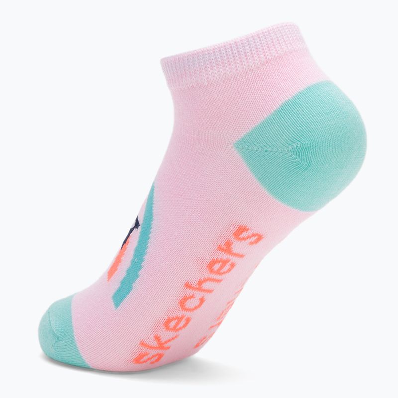 Detské ponožky SKECHERS Non Terry Low Cut 6 párov coral 8