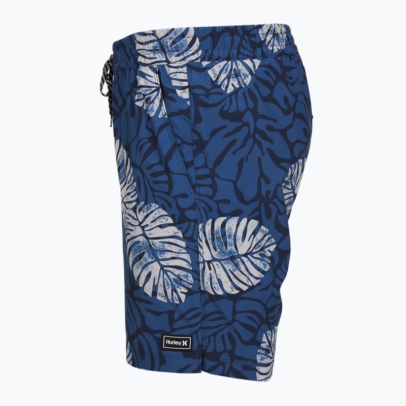 Pánske plavecké šortky Hurley Dypsis Leaves Volley Swim Short Navy 3