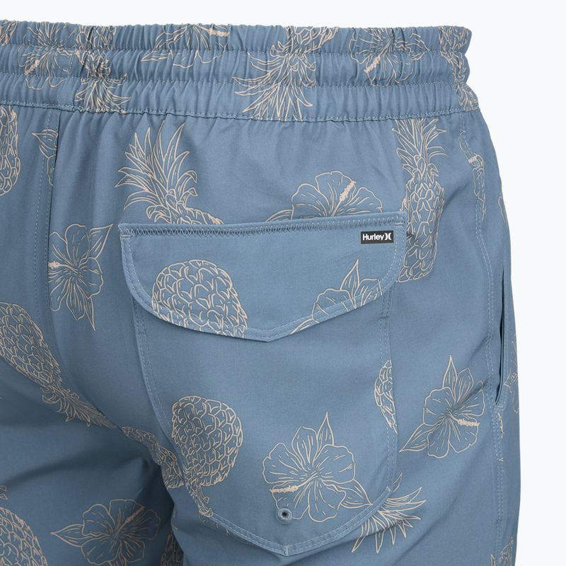 Pánske plavecké šortky Hurley Pineapple Volley Swim Short Blue/Brown 4