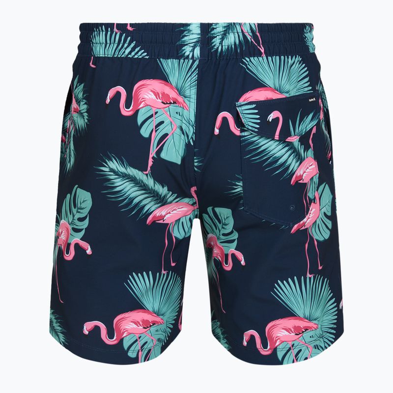 Pánske plavecké šortky Hurley Flamingo Volley Swim Hort Navy 2