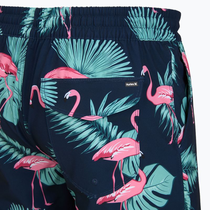 Pánske plavecké šortky Hurley Flamingo Volley Swim Hort Navy 4