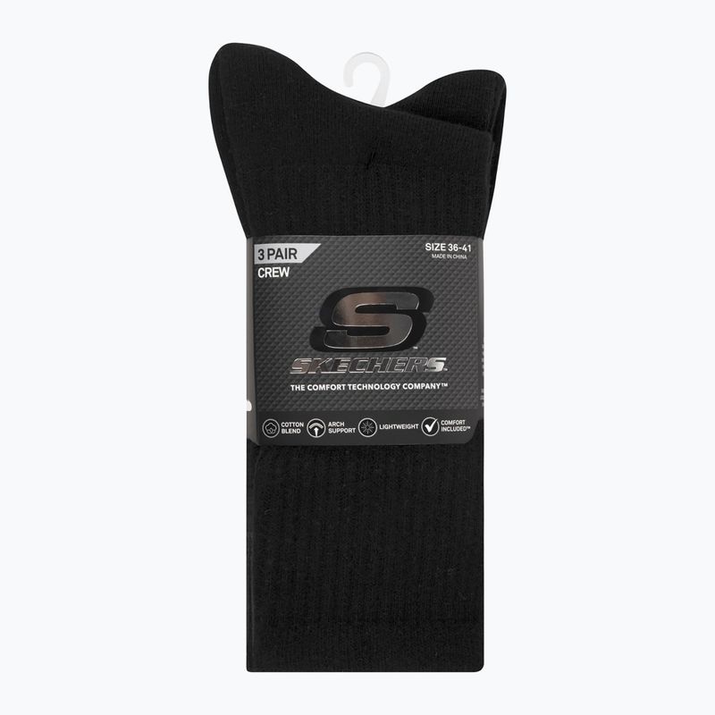 Ponožky SKECHERS Non Tery Crew Arch Support 3 pack black 2