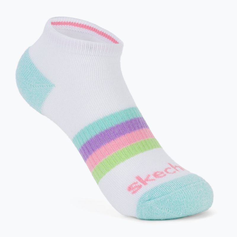 Detské ponožky SKECHERS Heel/Toe Terry Low Cut 6 párov white/light pink 2