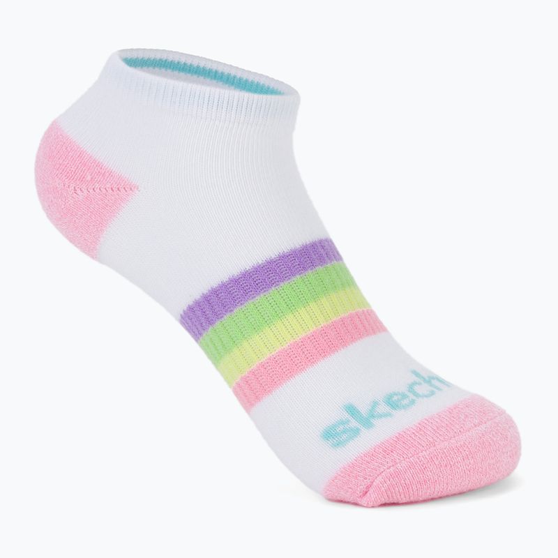 Detské ponožky SKECHERS Heel/Toe Terry Low Cut 6 párov white/light pink 3