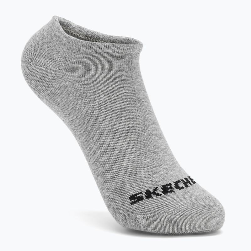 Detské ponožky SKECHERS Non Terry No Show 3 páry white/grey 3
