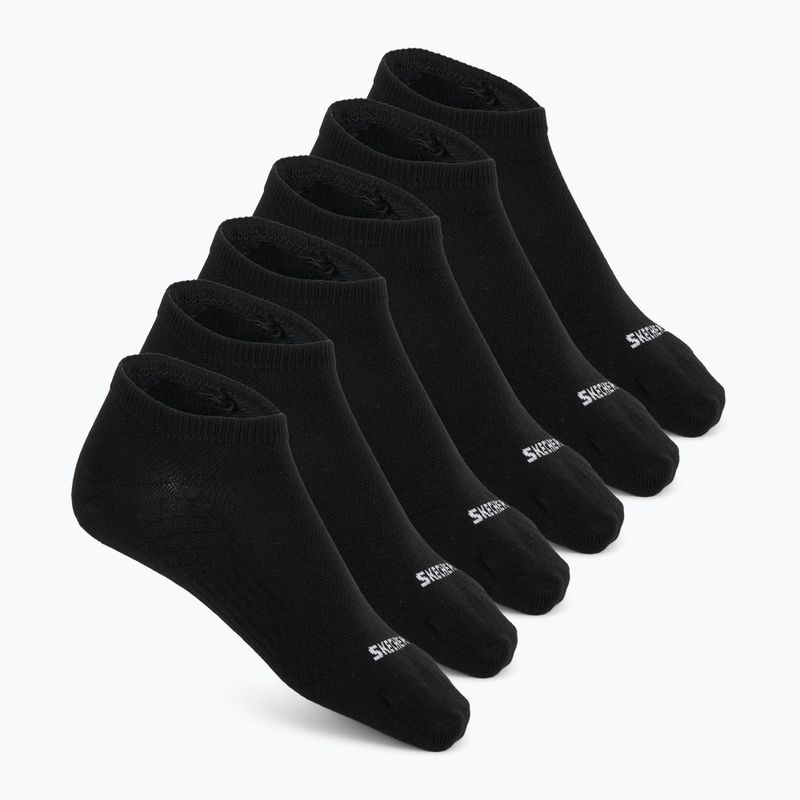Pánske ponožky SKECHERS Non Terry Low Cut 6 párov black