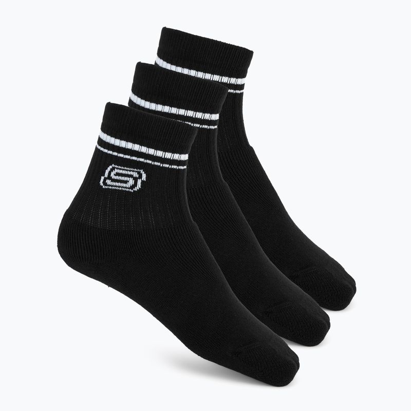 Detské ponožky SKECHERS Full Terry Low Crew 3 páry black