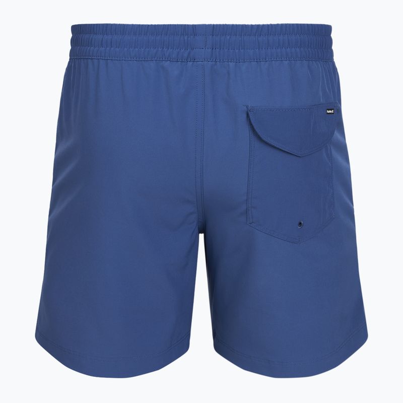 Pánske plavecké šortky Hurley Solid Volley Swim Short Blue/Brown 2