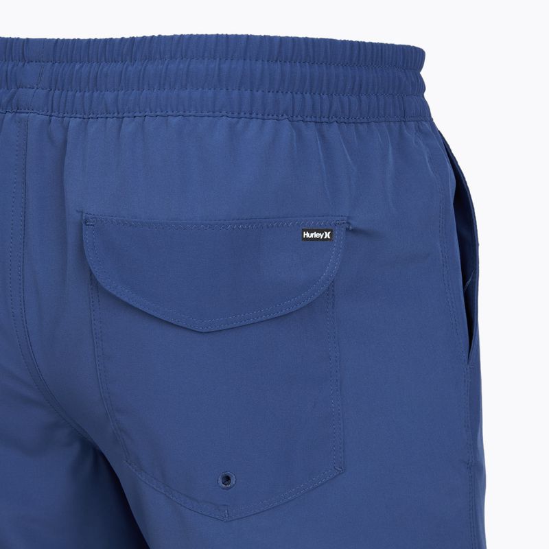 Pánske plavecké šortky Hurley Solid Volley Swim Short Blue/Brown 4