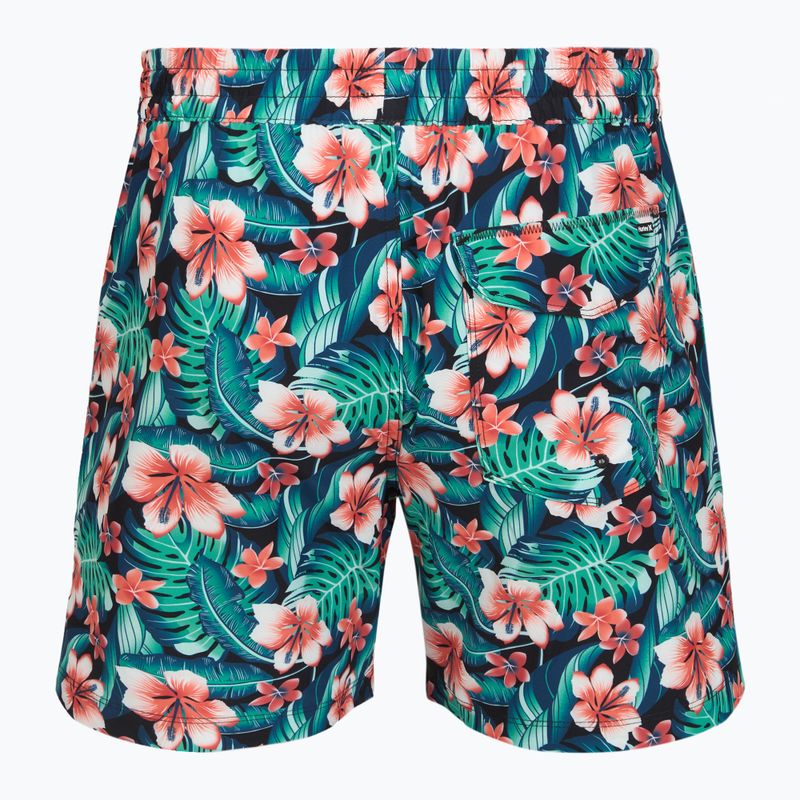 Pánske plavecké šortky Hurley Cabana Floral Volley Swim Short Black 2
