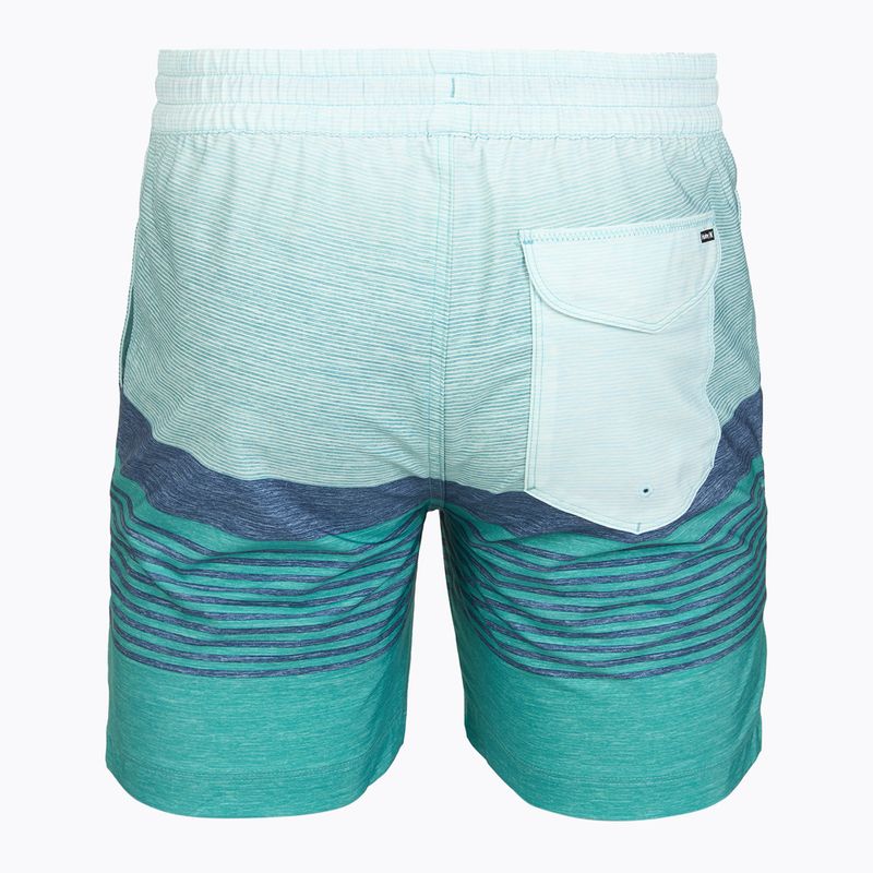 Pánske plavecké šortky Hurley Epic Ombre Volley Swim Short Teal Tint 2
