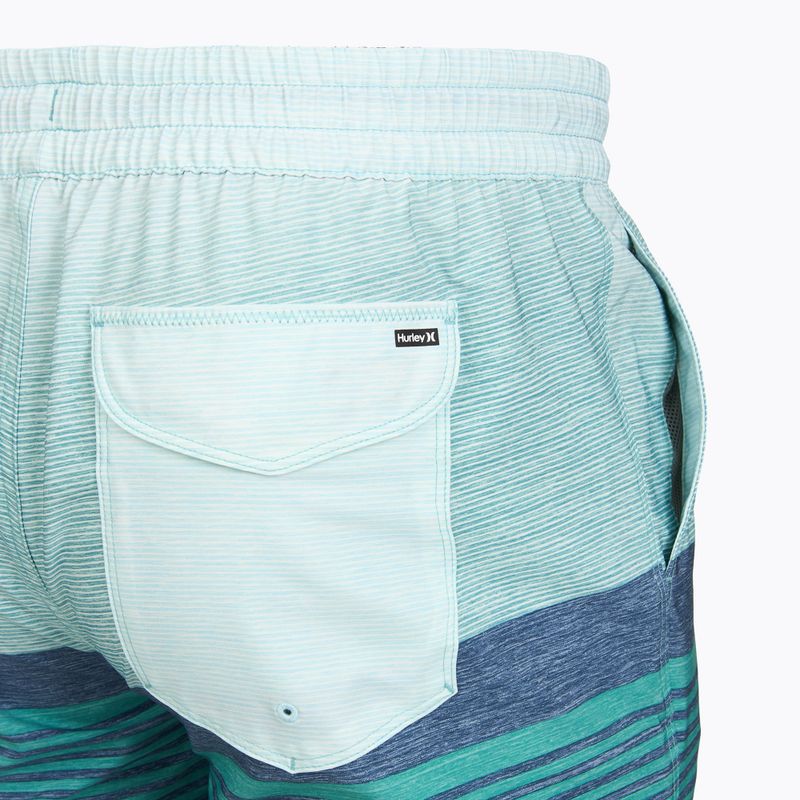 Pánske plavecké šortky Hurley Epic Ombre Volley Swim Short Teal Tint 4