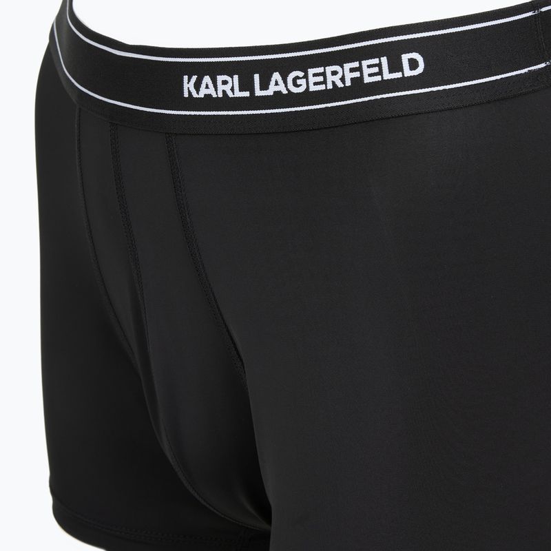 Pánske boxerky KARL LAGERFELD Stripe Logo Micro Trunk 3 páry black 4
