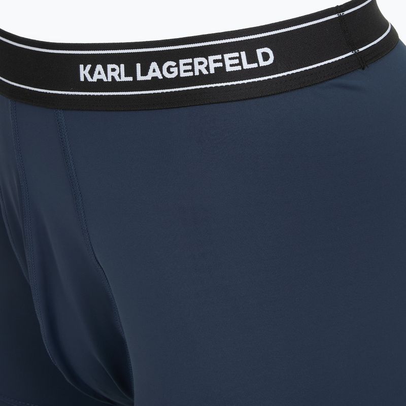 Pánske boxerky KARL LAGERFELD Stripe Logo Micro Trunk 3 páry mood indigo 4