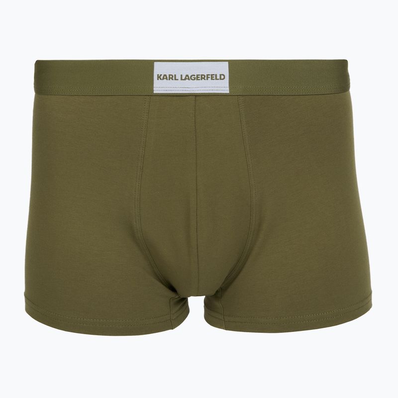 Pánske boxerky KARL LAGERFELD Essential Logo Trunk 3 páry olive/clear sky/excalibur 4