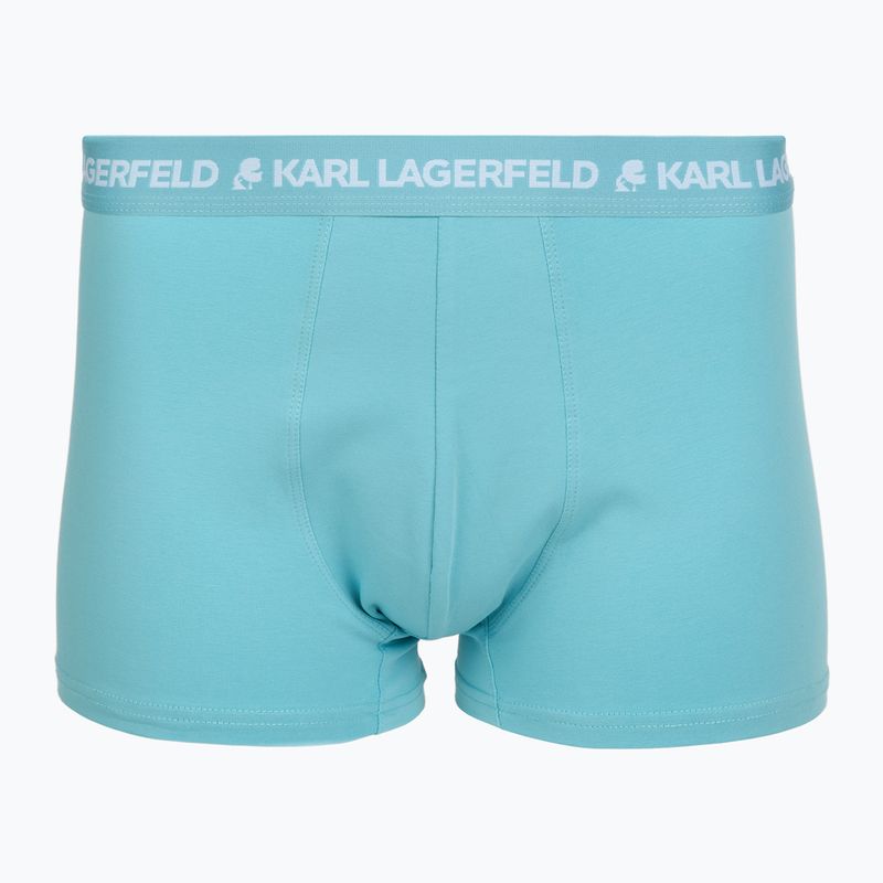 Pánske boxerky KARL LAGERFELD Logo Trunk Multiband 3 páry dark sea/indigo/blue 2