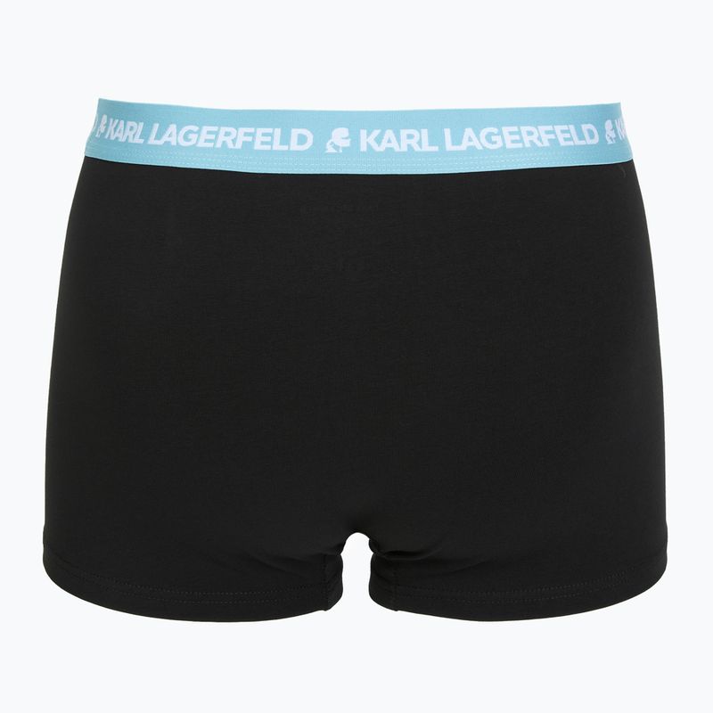 Pánske boxerky KARL LAGERFELD Logo Trunk Colorband 3 páry dark sea/indigo/blue 3