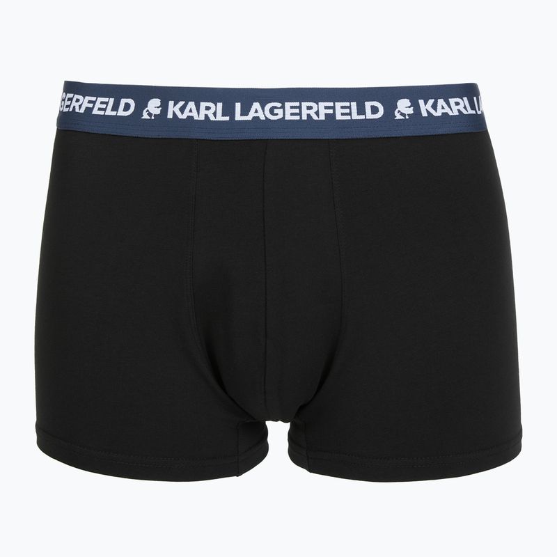 Pánske boxerky KARL LAGERFELD Logo Trunk Colorband 3 páry dark sea/indigo/blue 5