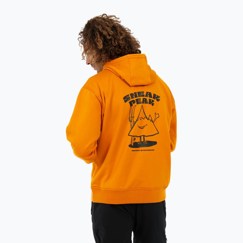 Pánska snowboardová mikina Protest PRTIvo Outdoor Hoodie caramel yellow 4