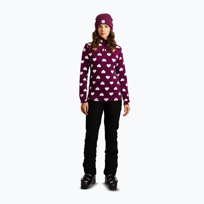 Dámska fleecová mikina Protest PRTSwana 1/4 Zip Active current purple 2