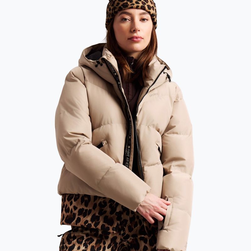 Dámska snowboardová bunda Protest PRTPreppydos Zipshift bamboobeige 5