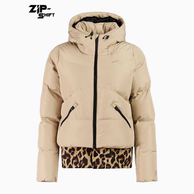 Dámska snowboardová bunda Protest PRTPreppydos Zipshift bamboobeige 7
