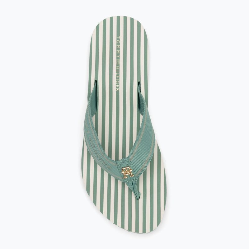 Dámske žabky Tommy Hilfiger Stripes Beach Sandal charming green 5
