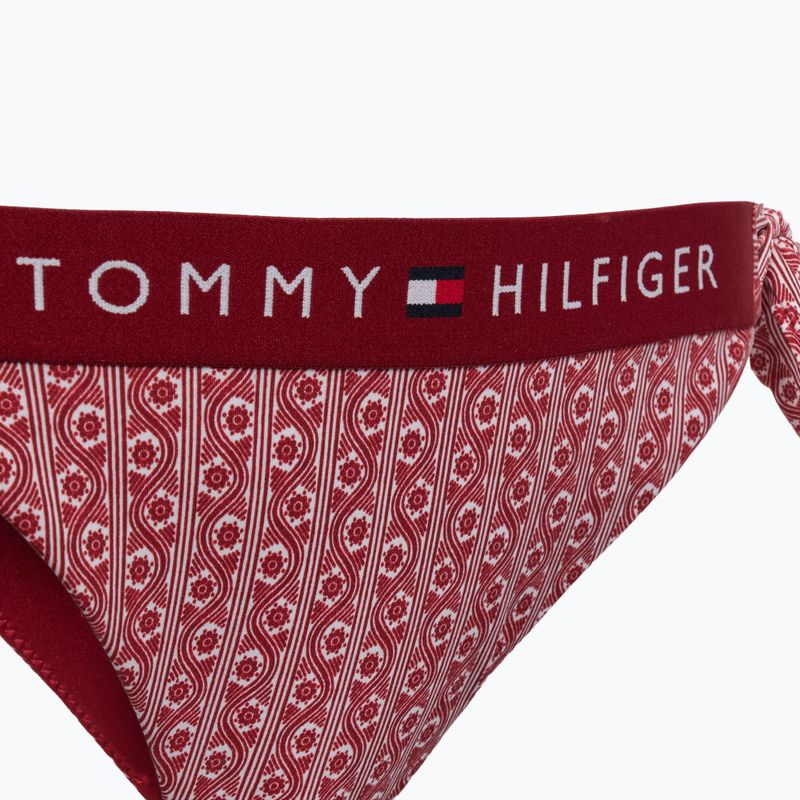 Spodný diel plaviek  Tommy Hilfiger Cheeky Side Tie Bikini Bottom Tlač kvetinový pruh regatta červená 3