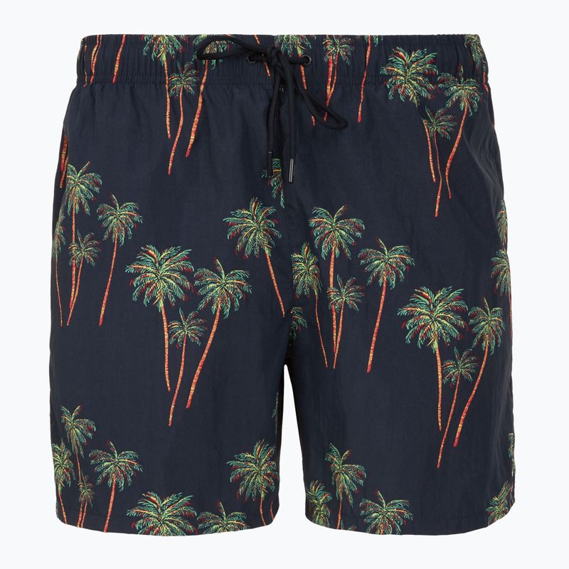 Pánske plavecké šortky Tommy Hilfiger Medium Drawstring Print palm tropic aop desert sky