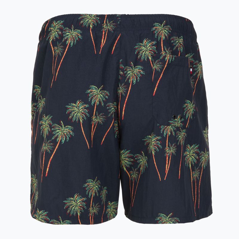 Pánske plavecké šortky Tommy Hilfiger Medium Drawstring Print palm tropic aop desert sky 2