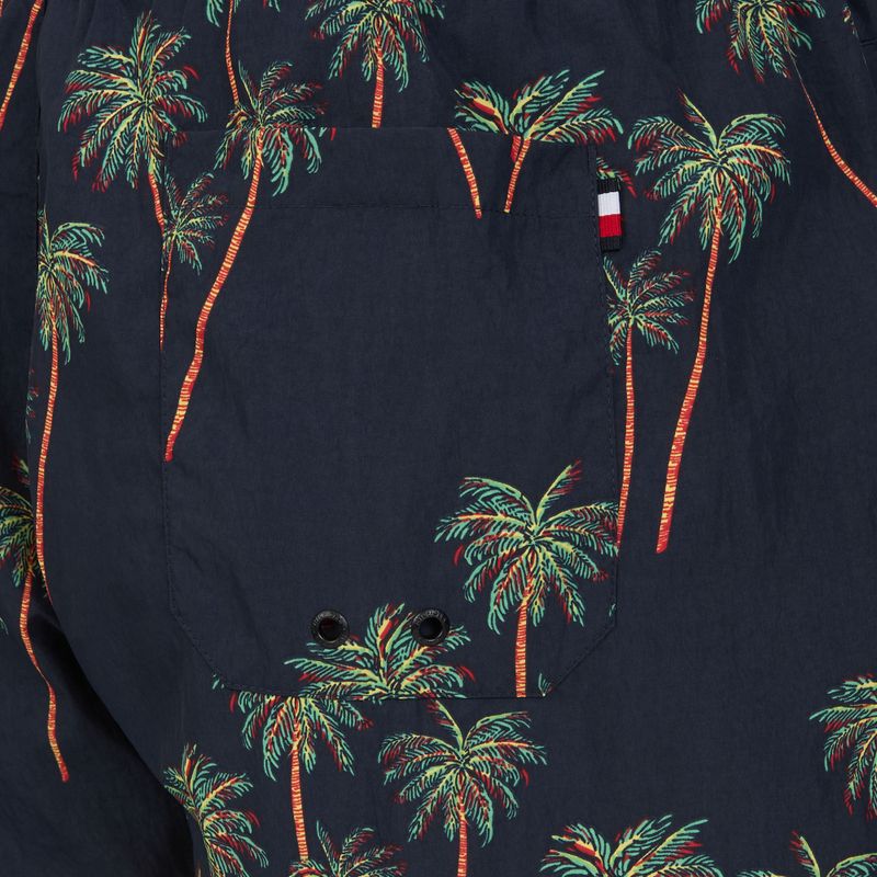 Pánske plavecké šortky Tommy Hilfiger Medium Drawstring Print palm tropic aop desert sky 4