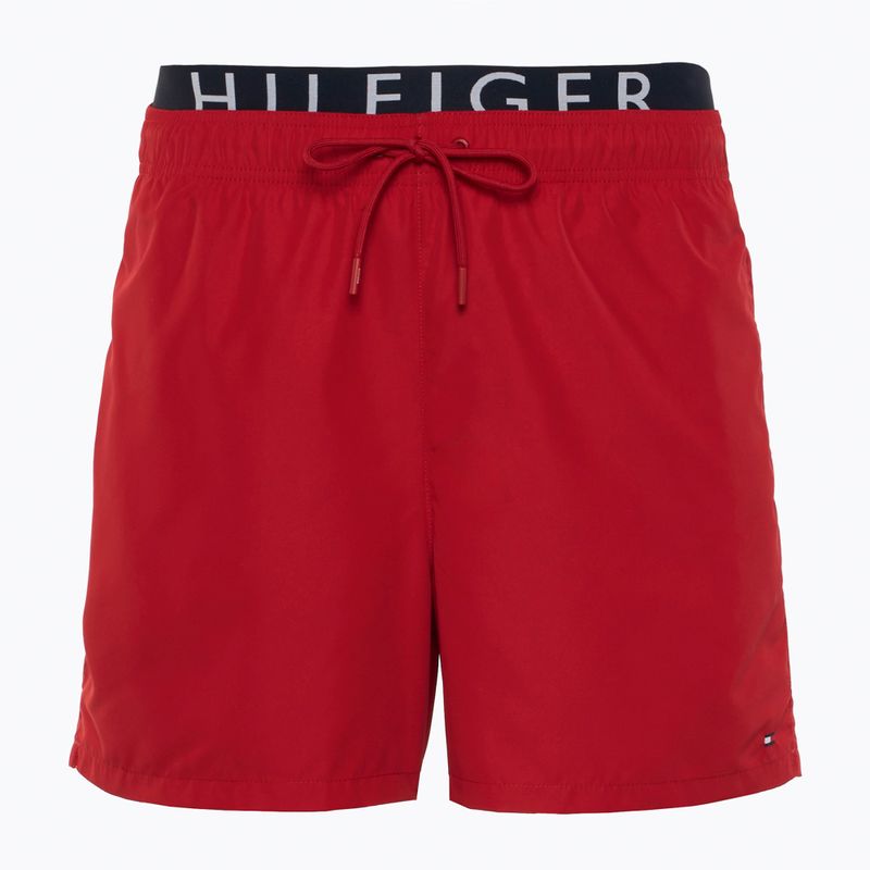 Pánske plavecké šortky Tommy Hilfiger Medium Drawstring Swim Shorts Dw medium red