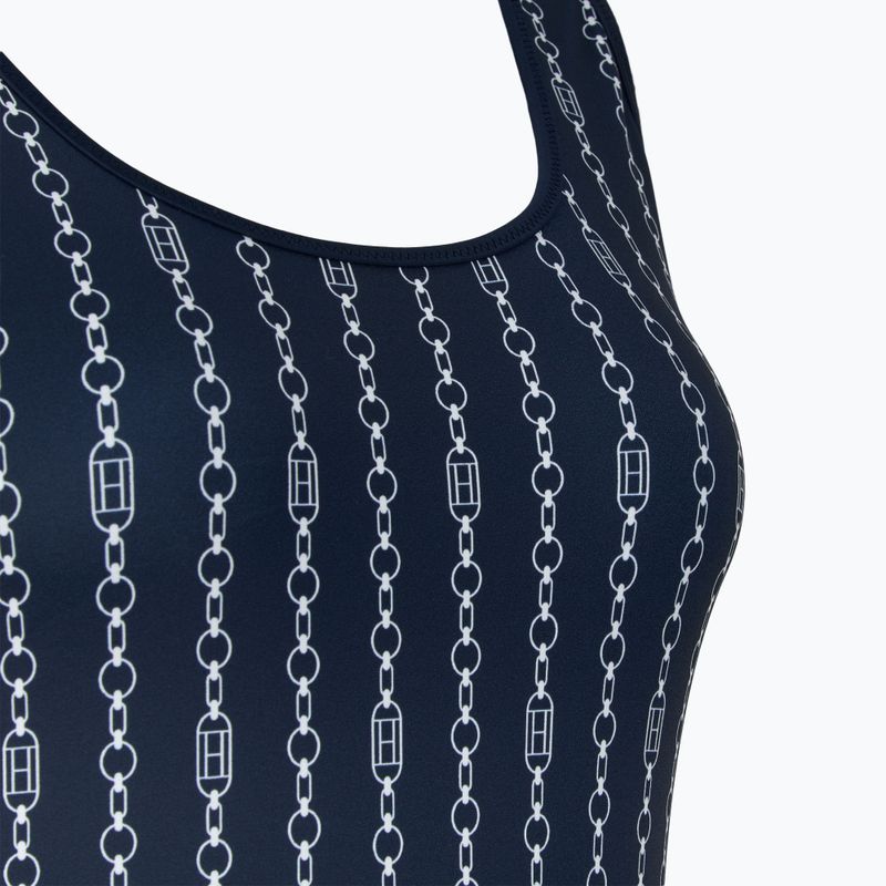 Tommy Hilfiger dámske jednodielne plavky One Piece Print (Ext) flag chain dark night navy 3