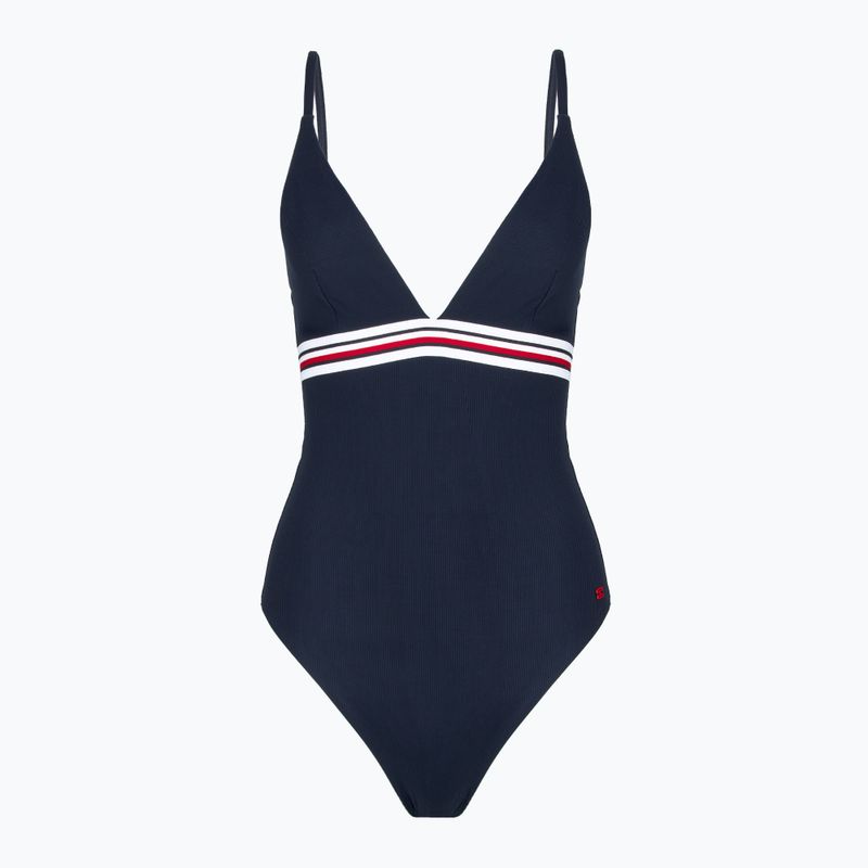 Tommy Hilfiger dámske trojuholníkové jednodielne plavky Rp Ext dark night navy