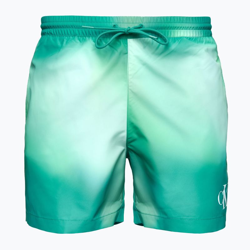 Pánske plavecké šortky Calvin Klein KM0KM01162 Medium Drawstring-Print ombre blue