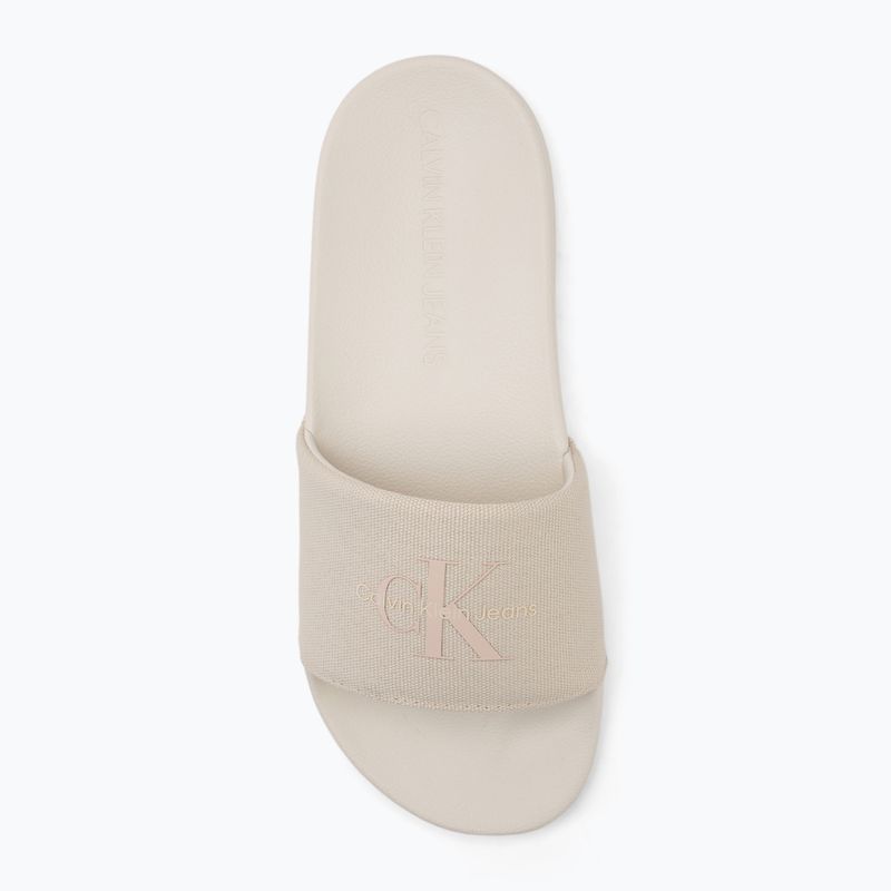 Dámske šľapky Calvin Klein YW0YW01835 Slide Monogram Wn triple turtle dove 5