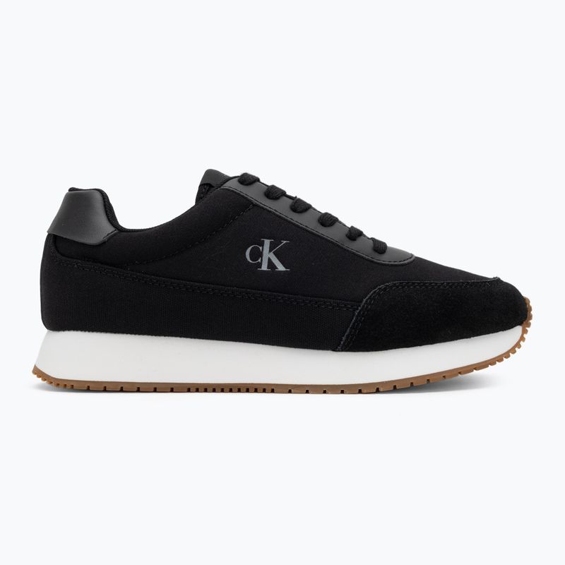 Dámske topánky Calvin Klein YW0YW01888 Retro Runner Low Laceup Canvas black/bright white 2