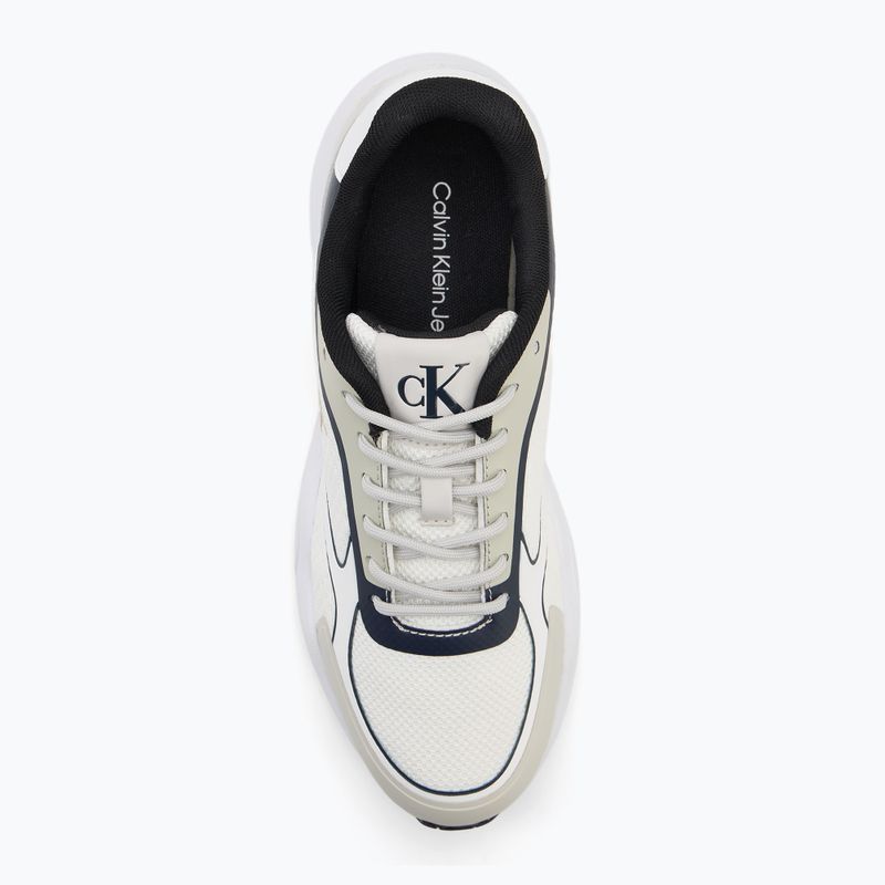 Dámske topánky Calvin Klein YW0YW01887 Retro Tennis Knit Mg bright white/silver bich/navy 5