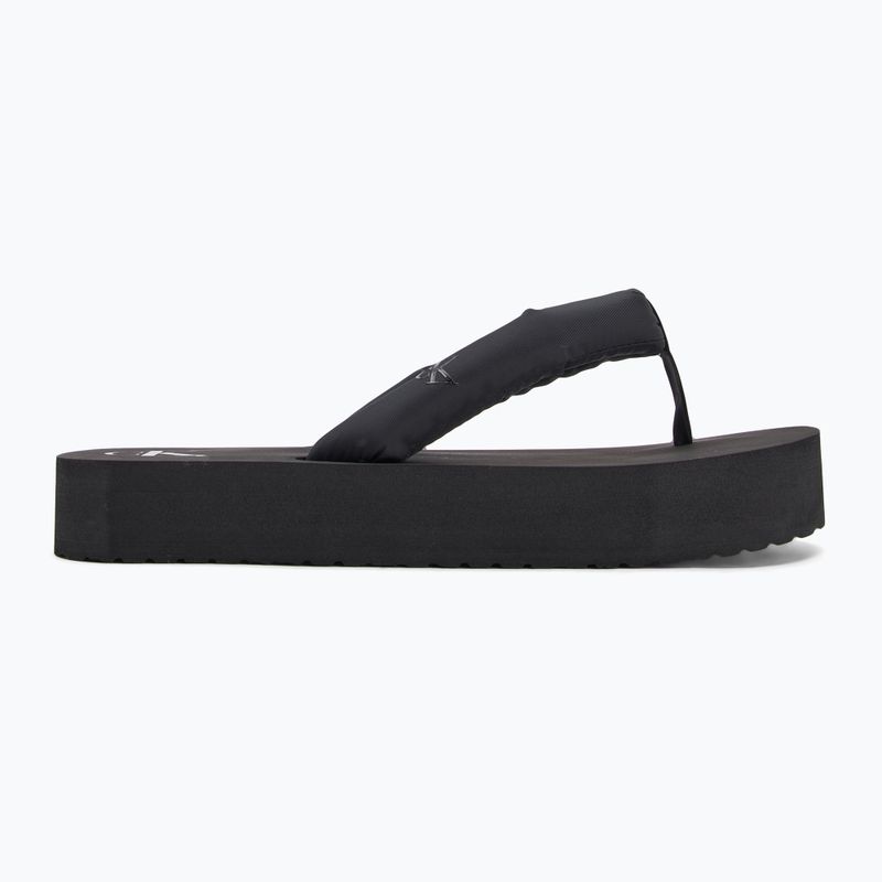 Dámske plážové sandále Calvin Klein YW0YW01723 Flatform Ttxr Satin triple black žabky 2